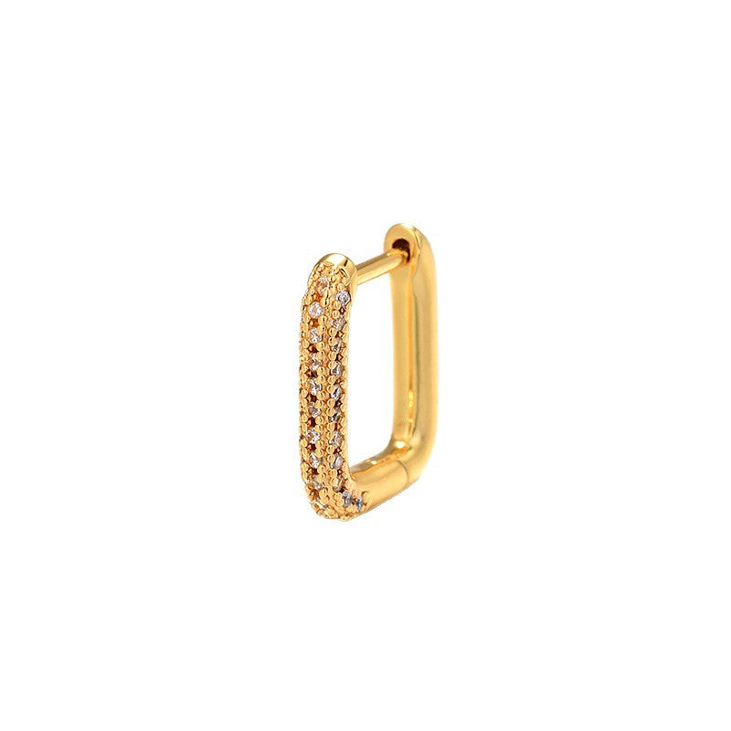 Golden Luxe Square Hoop