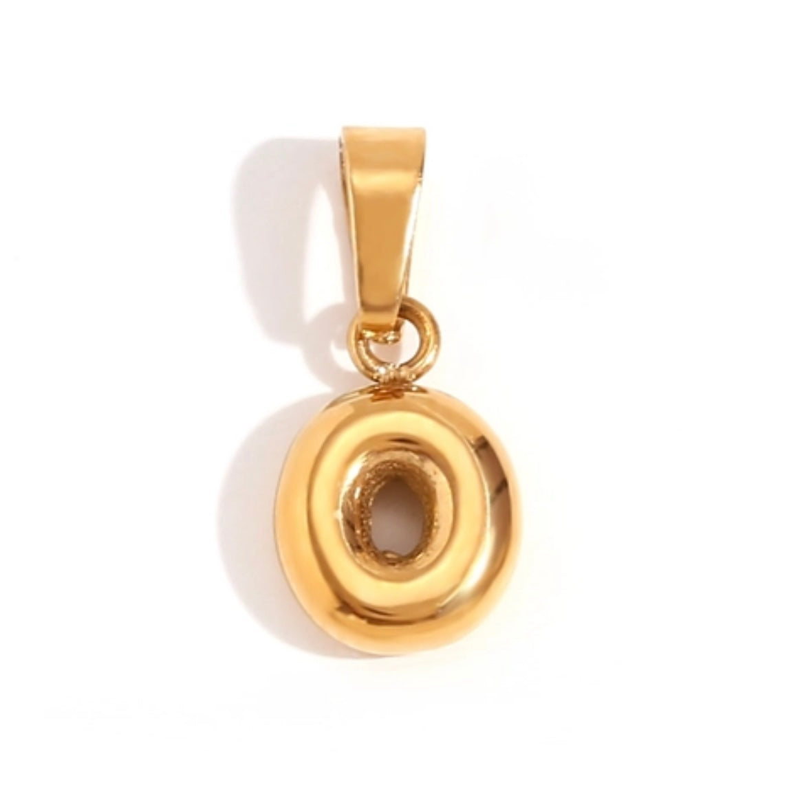 Puffy Initial Charm