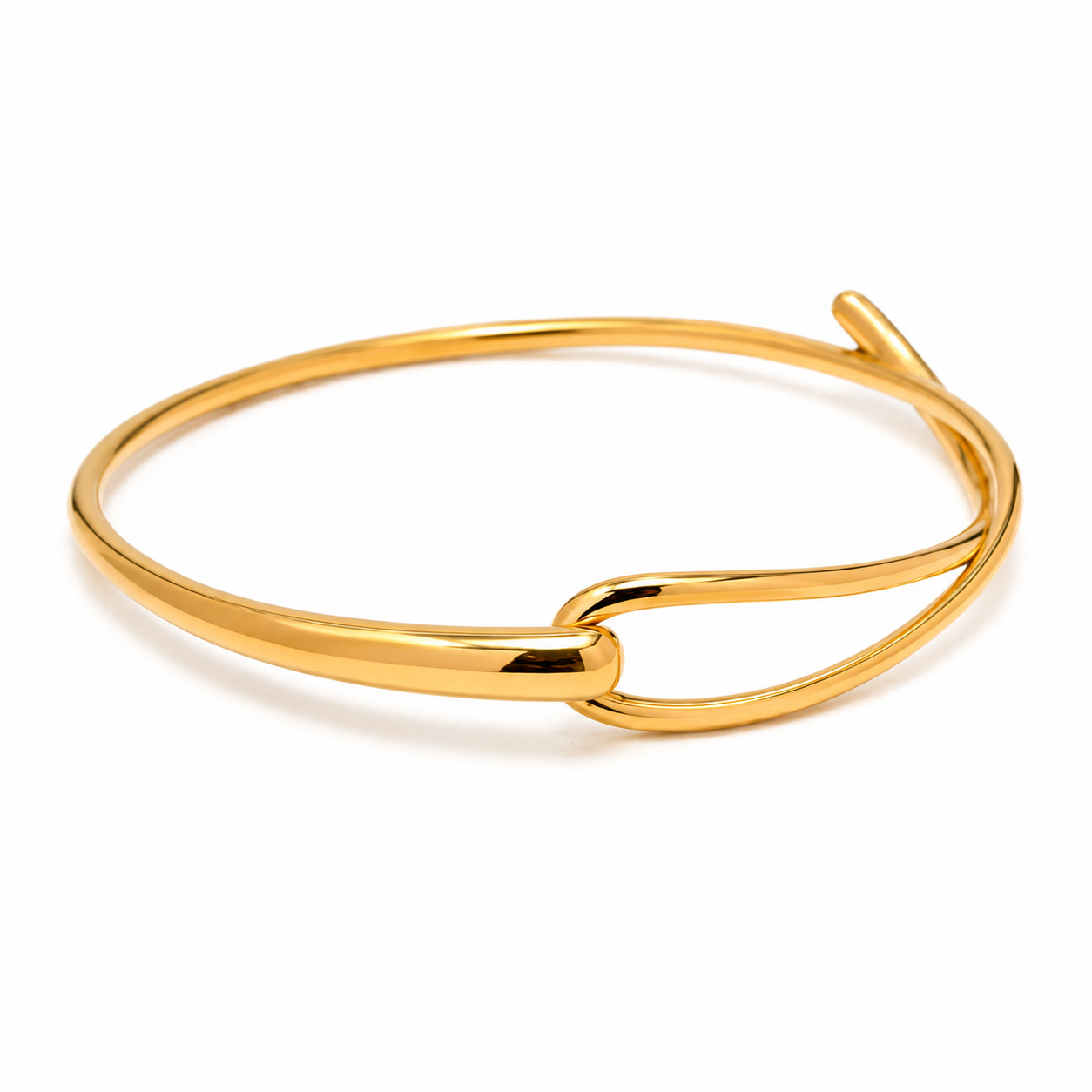 Infinity golden bangle