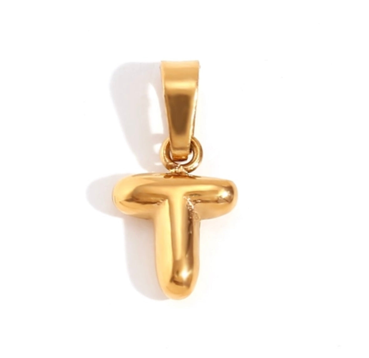Puffy Initial Charm