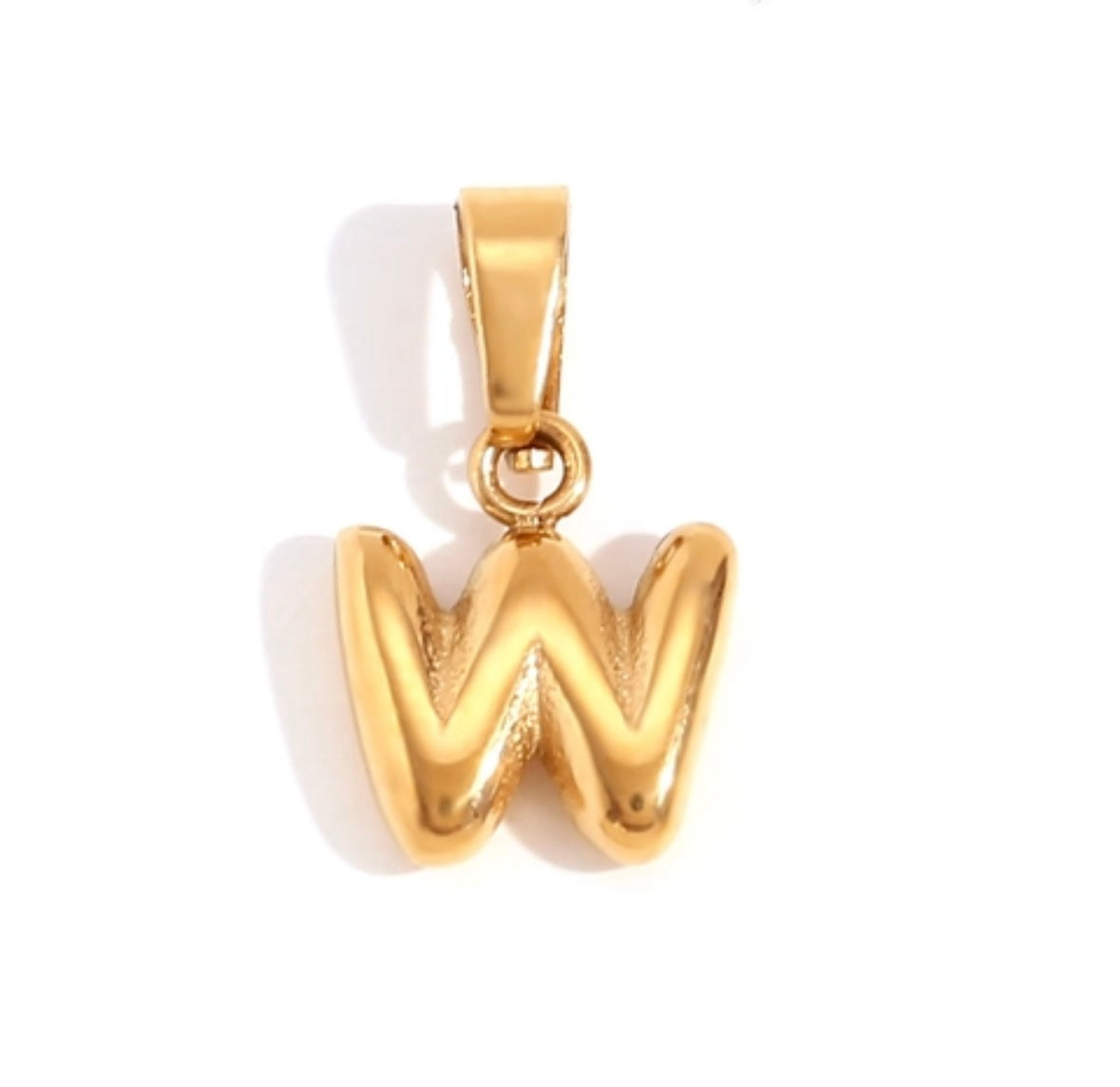 Puffy Initial Charm