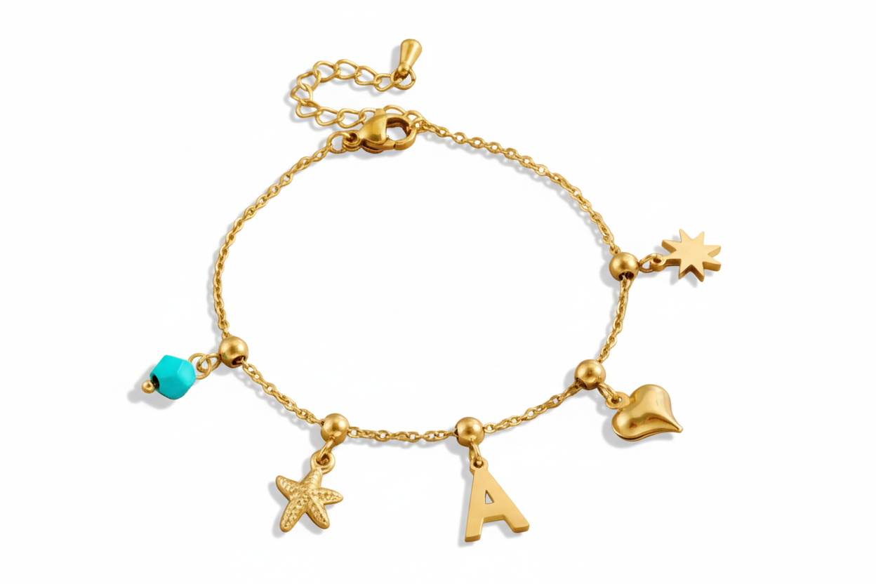 Letter A Charms Bracelet