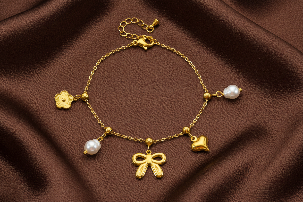 Pearl Charms Bracelet
