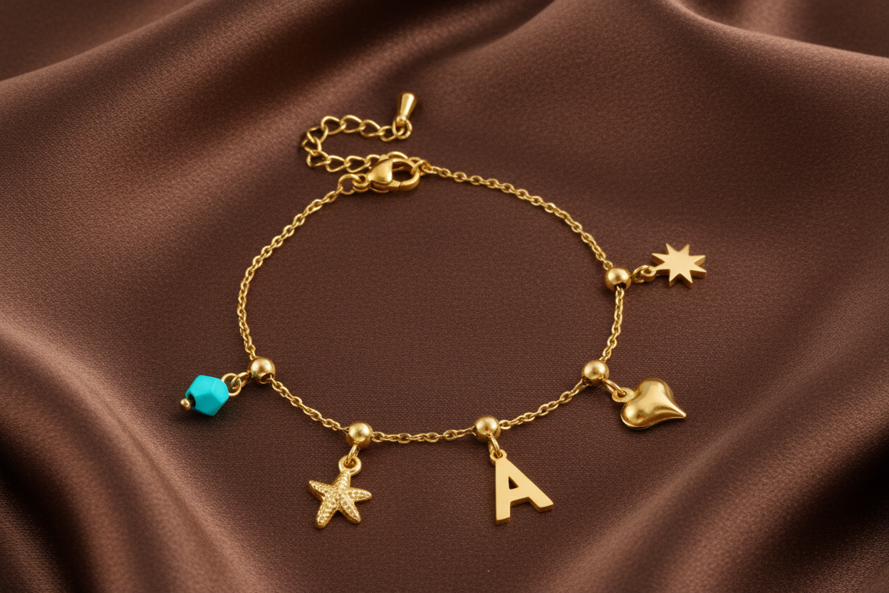 Letter A Charms Bracelet