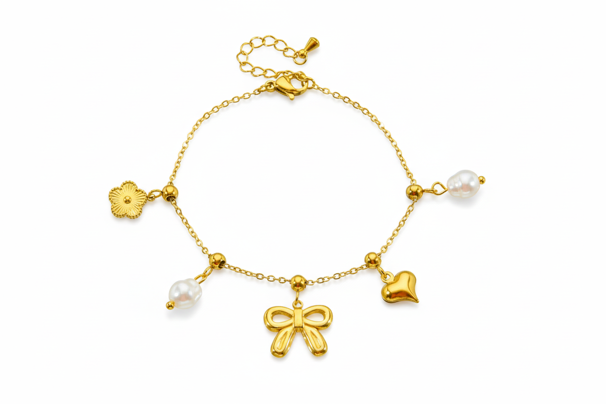 Pearl Charms Bracelet