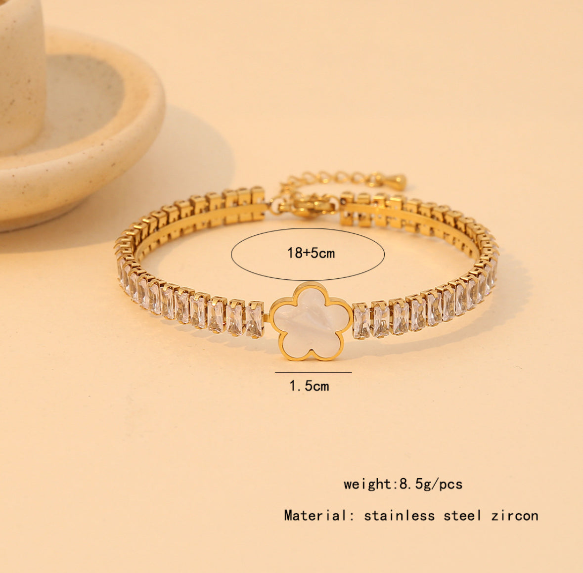 Petal & Stone Bracelet