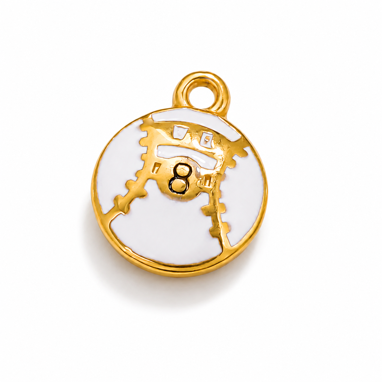 Golden Baseball Charm