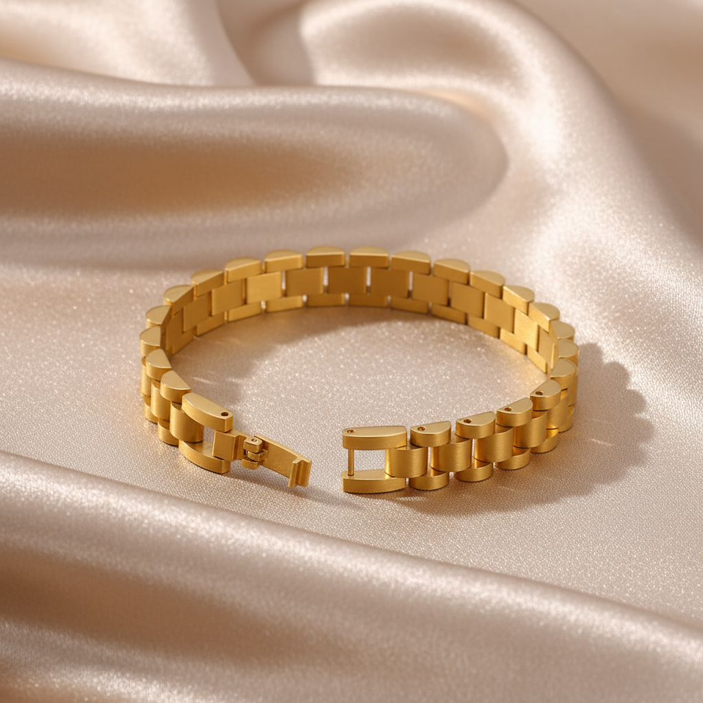 Golden weave bracelet