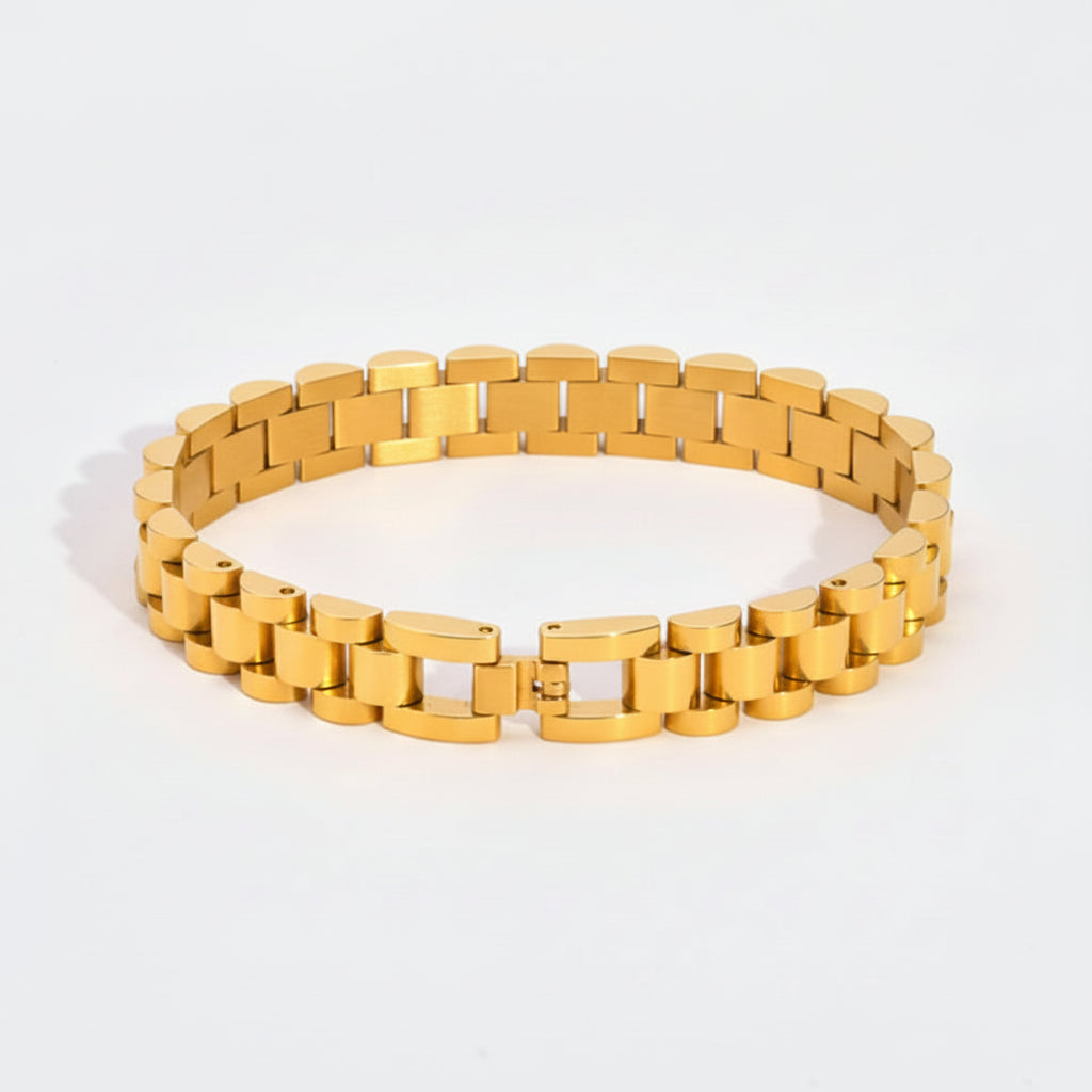 Golden weave bracelet