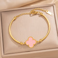 Auric Clover Bangle-white