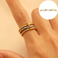 Two tone knot ring