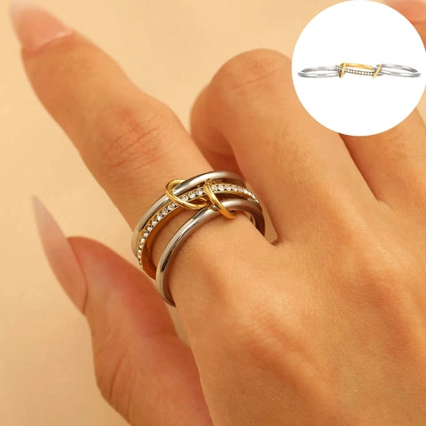Silver Knot Stack Ring