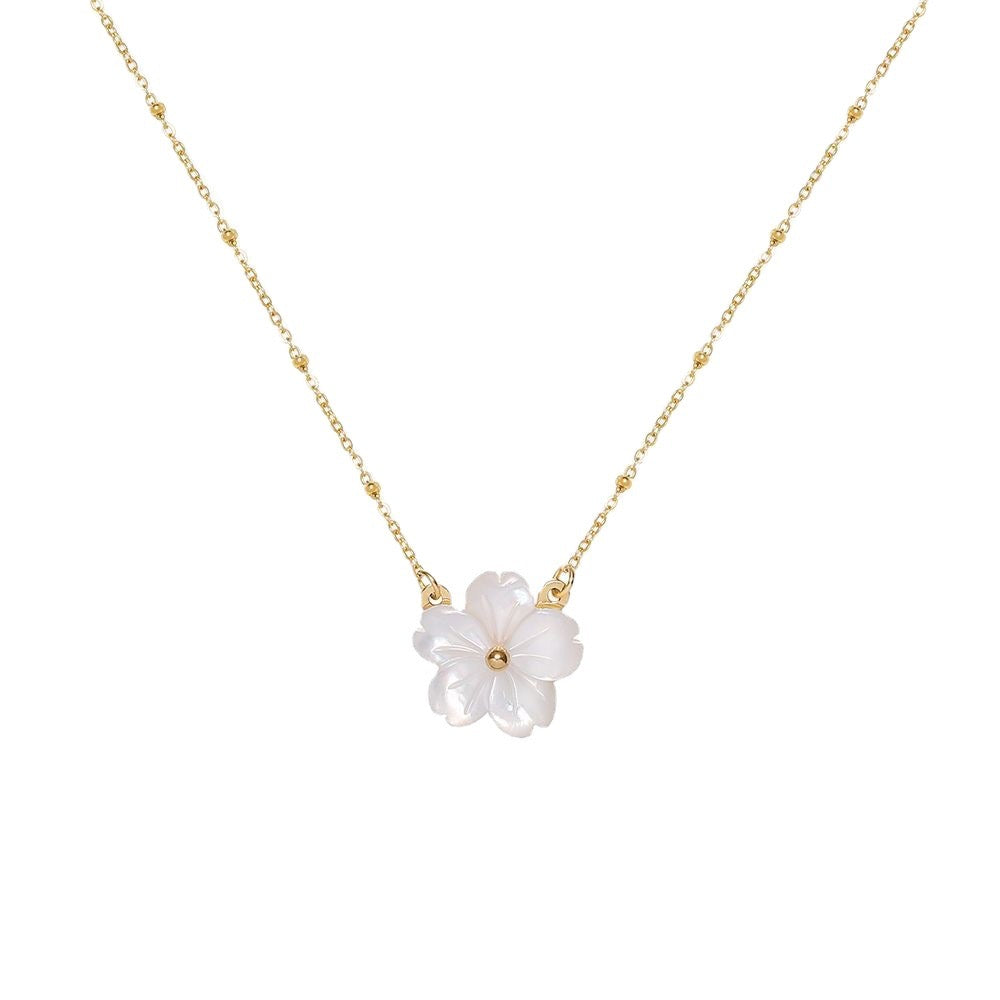 Shell Petal Studs & necklace