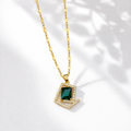 Green stone necklace