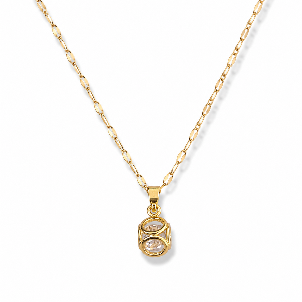 cubical crystal necklace
