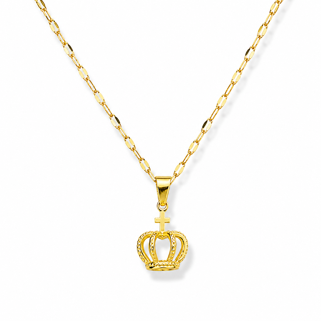 Golden Crown pendant necklace