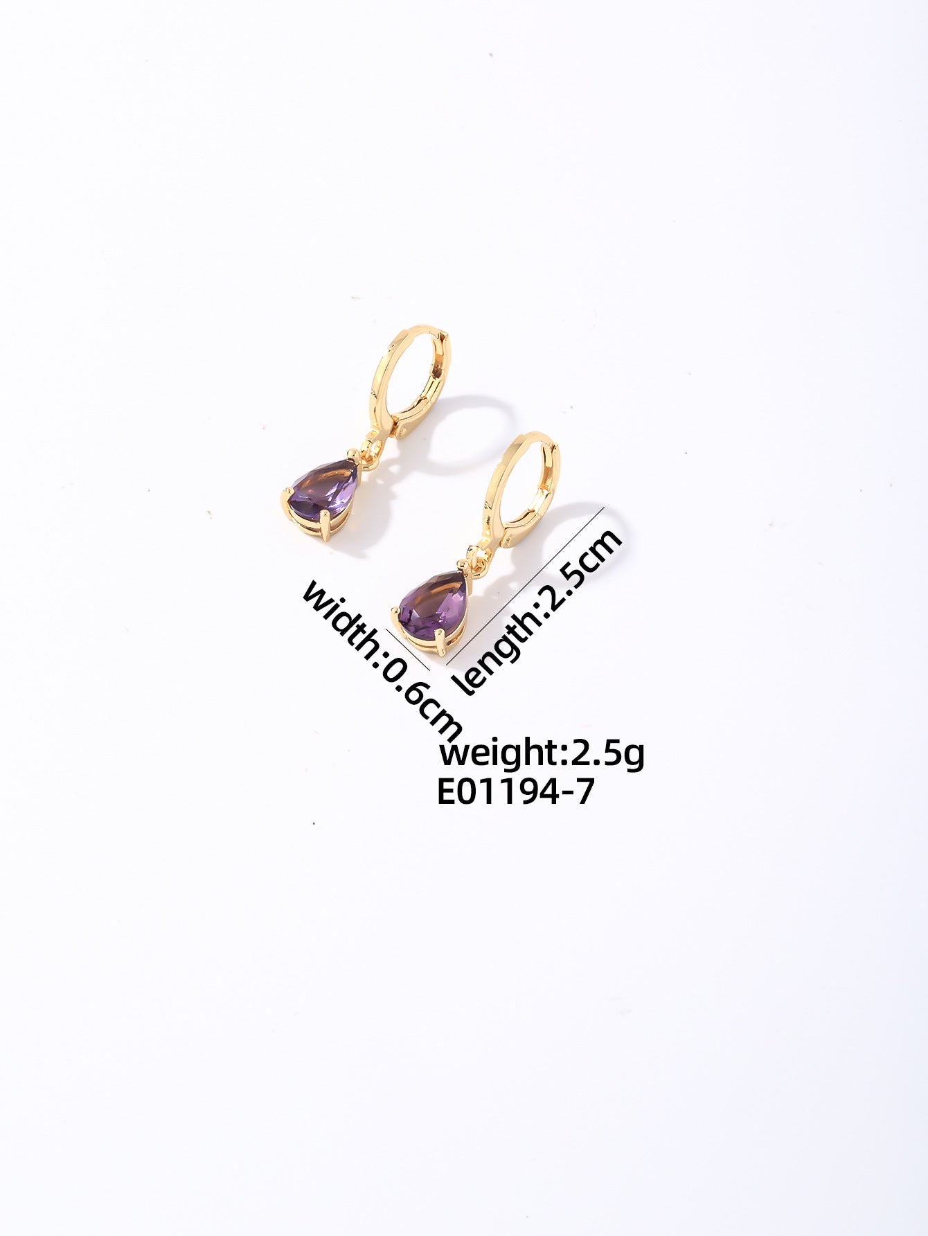 Drop Earrings-Purple