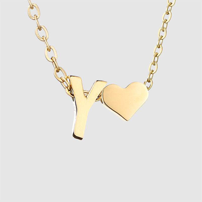 Personalized Initial Necklace – White Gold Plated & Gold Plated