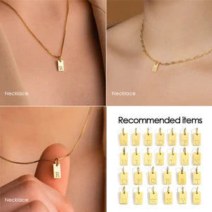 Intial Letter Chams-18k gold plated