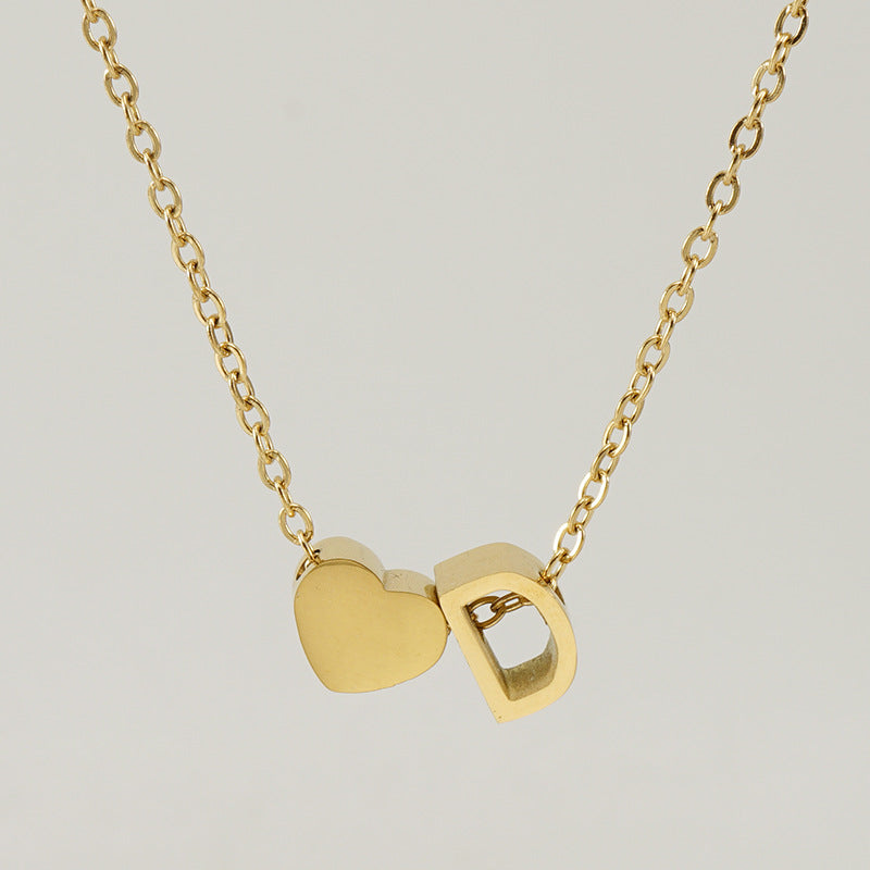 Personalized Initial Necklace – White Gold Plated & Gold Plated