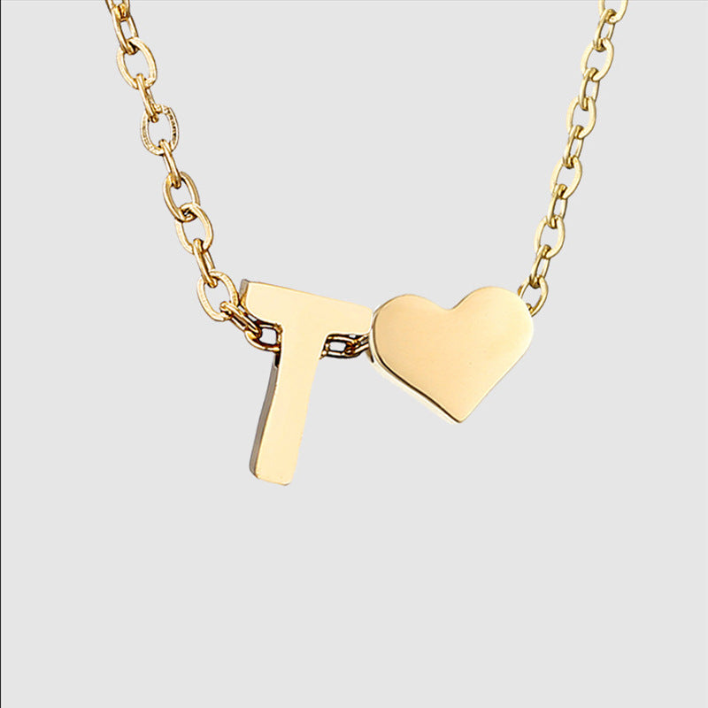 Personalized Initial Necklace – White Gold Plated & Gold Plated
