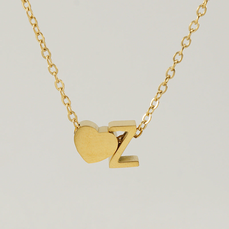 Personalized Initial Necklace – White Gold Plated & Gold Plated
