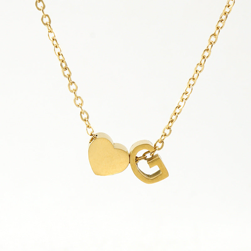 Personalized Initial Necklace – White Gold Plated & Gold Plated