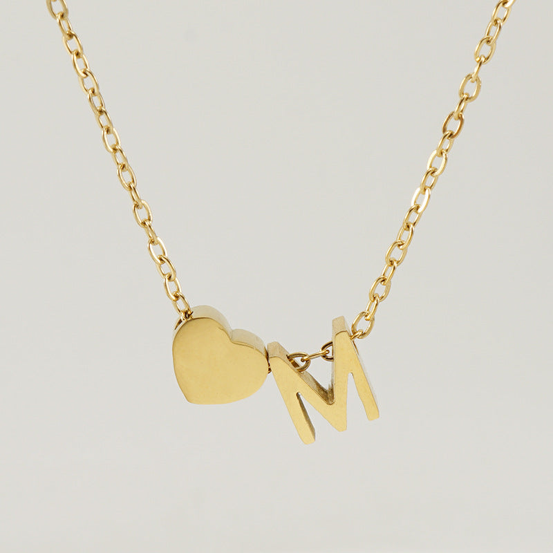 Personalized Initial Necklace – White Gold Plated & Gold Plated