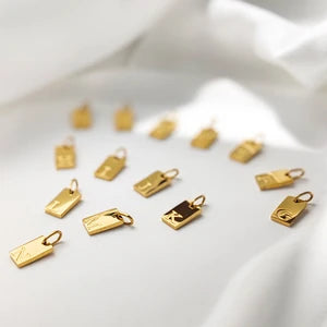Intial Letter Chams-18k gold plated