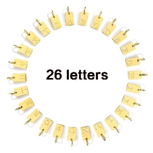 Intial Letter Chams-18k gold plated