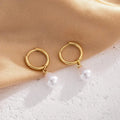 18K Gold Geometric Drop Earrings - Waterproof & Non-Tarnish