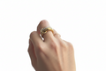 18K Gold Geometric Rings with Zircon Inlay - Waterproof & Non-Tarnish