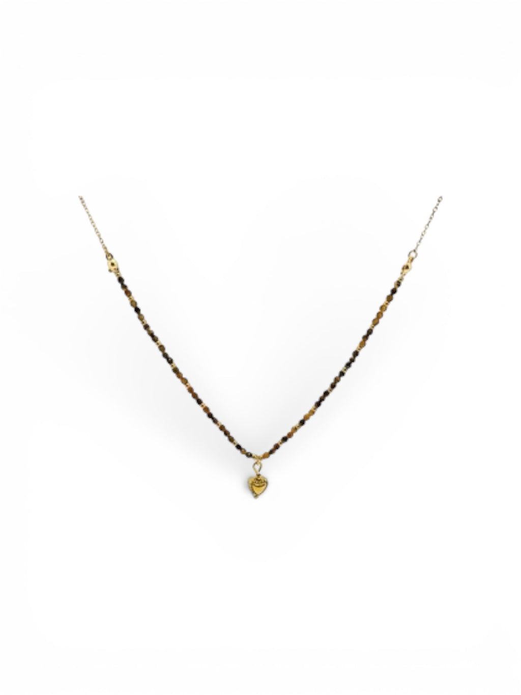 U-Shape Tiger Eye Stone Titanium Steel Necklace - Luxurious Fashion Jewelry