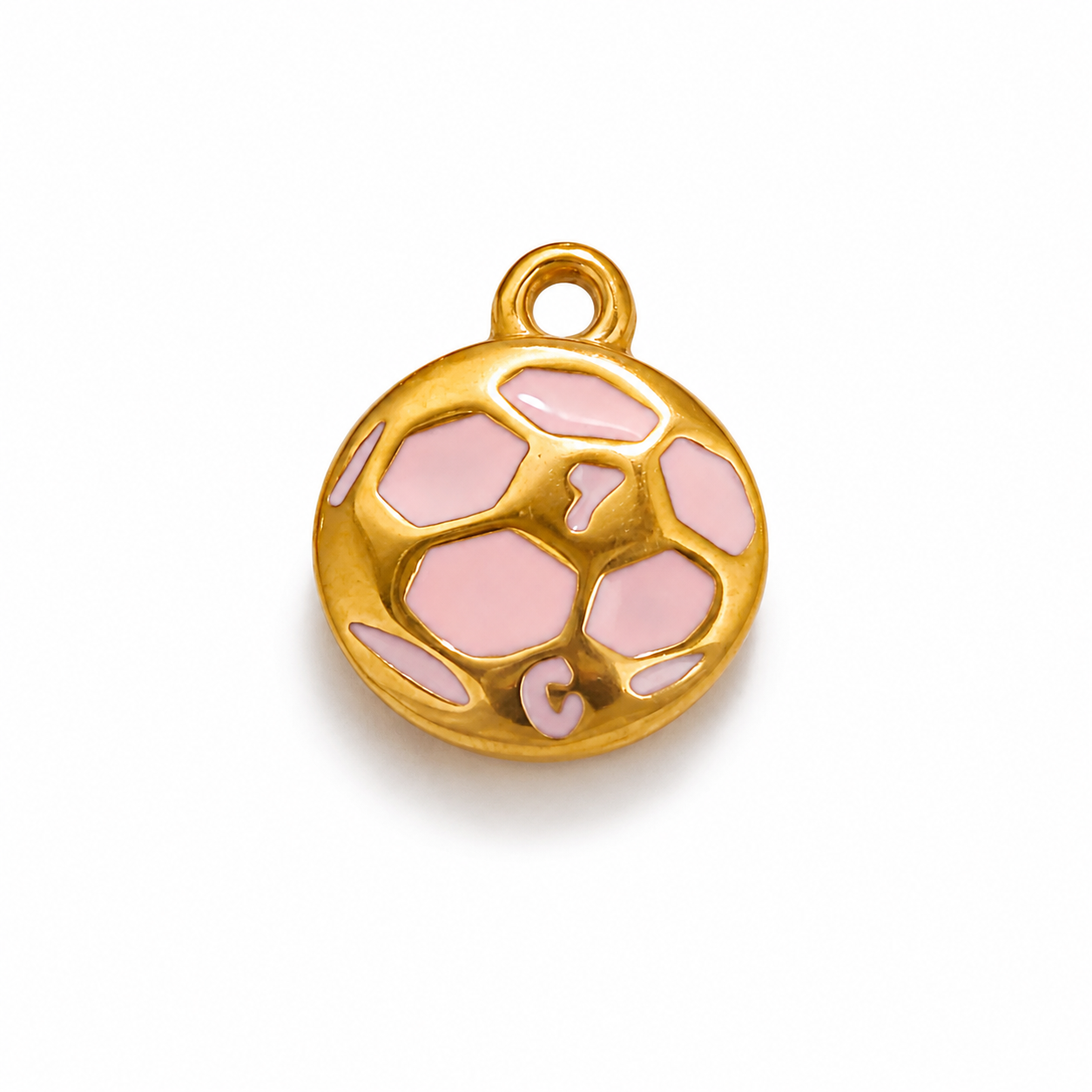 Pink Goal Soccer Charm