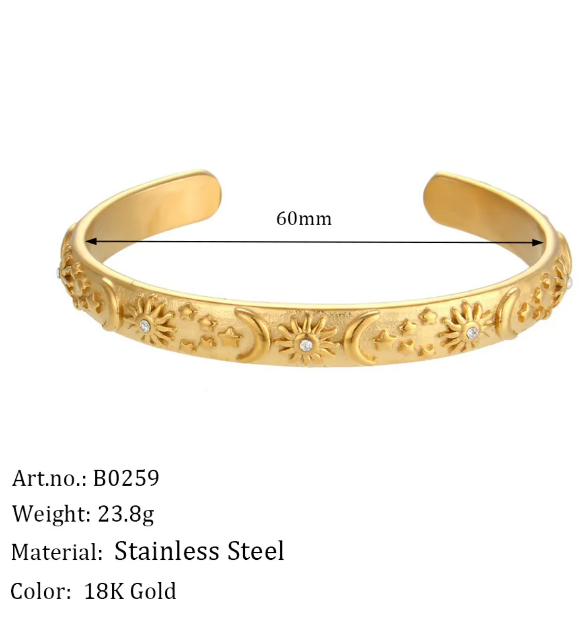Sun moon Bangle