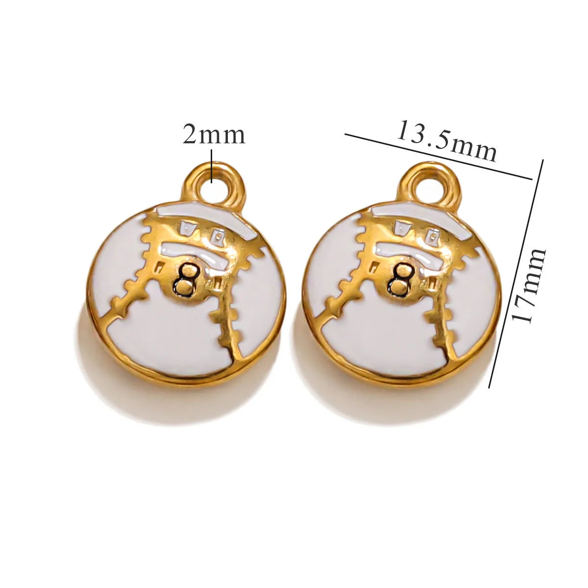 Golden Baseball Charm