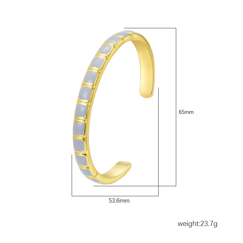 Ivory Enamel Cuff Bangle