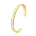 Ivory Enamel Cuff Bangle