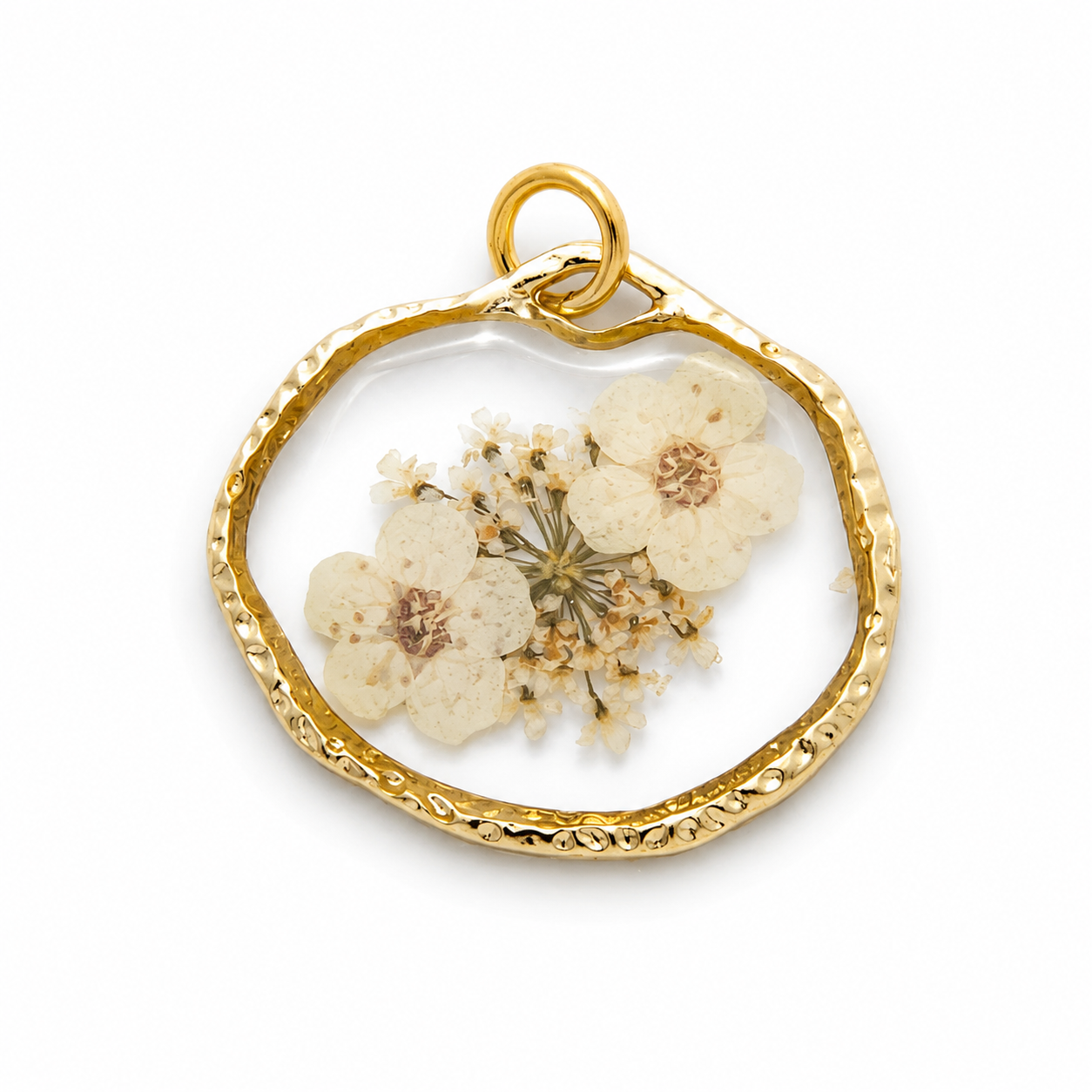 Sunpetal Halo Charm – 18K Gold Filled Resin