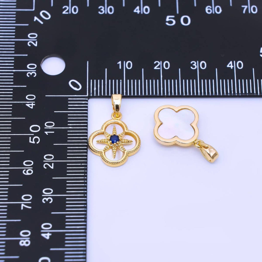 Midnight Clover Star Pendant-24K Gold Filled