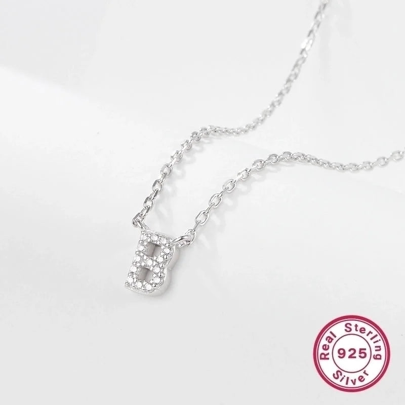 Personalized Initial Necklace – White Gold Plated & Gold Plated