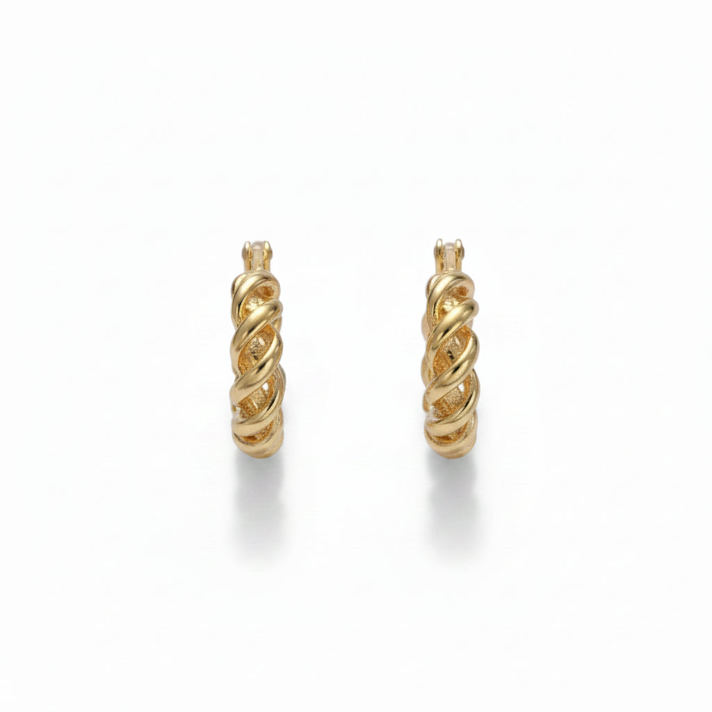 Golden Twist hoops-24K Gold Filled