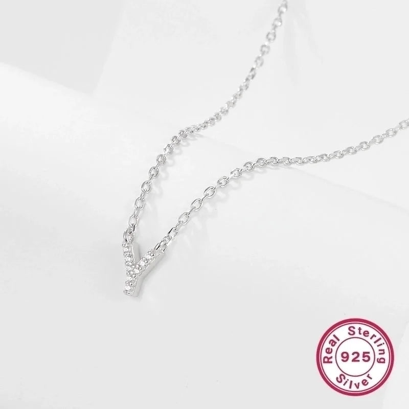 Personalized Initial Necklace – White Gold Plated & Gold Plated