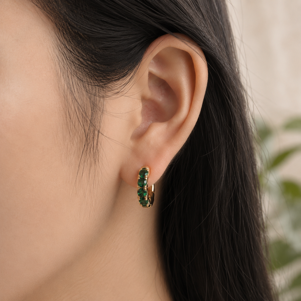 Emerald Green -24K GOLD FILLED