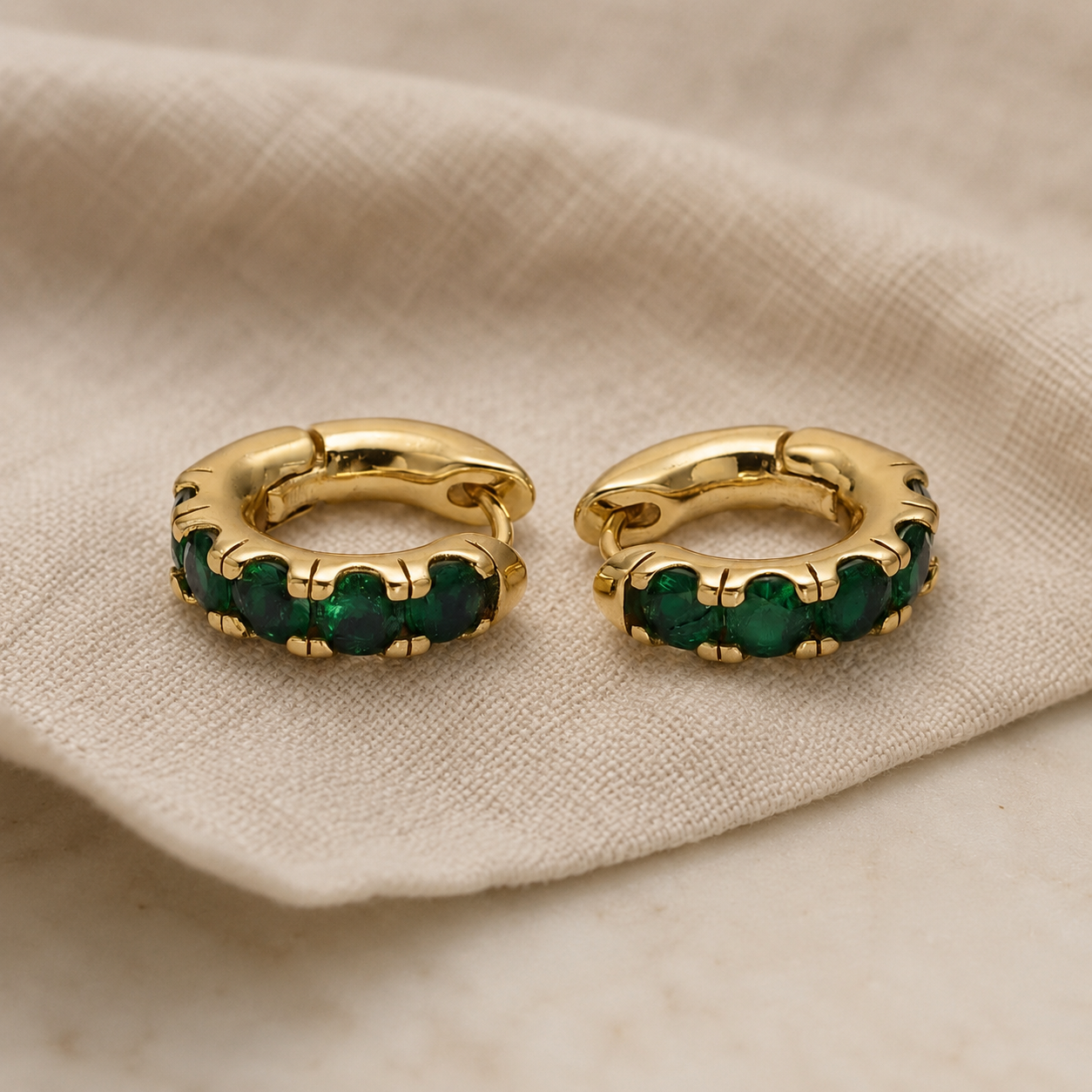 Emerald Green -24K GOLD FILLED